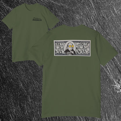 Benjamin Franklin Cash Dollar Bill Shirt - Made in USA